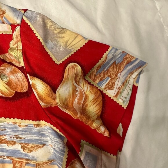 Caribbean Joe tropical beachwear button up sz Large summer style - Picture 7 of 7